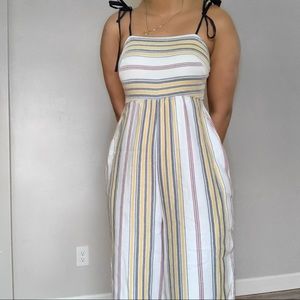 BCBG Striped Jumpsuit